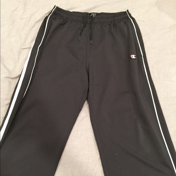 black champion track pants